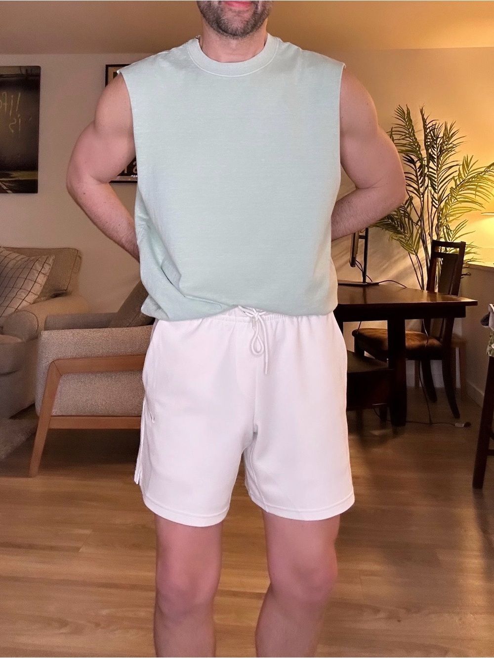 Nike | Dri-Fit Casual Lounge Sweat Shorts in Sail White   (Small)
